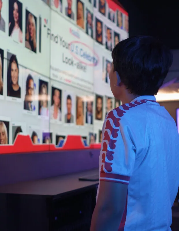 AI facial recognition experience at @america