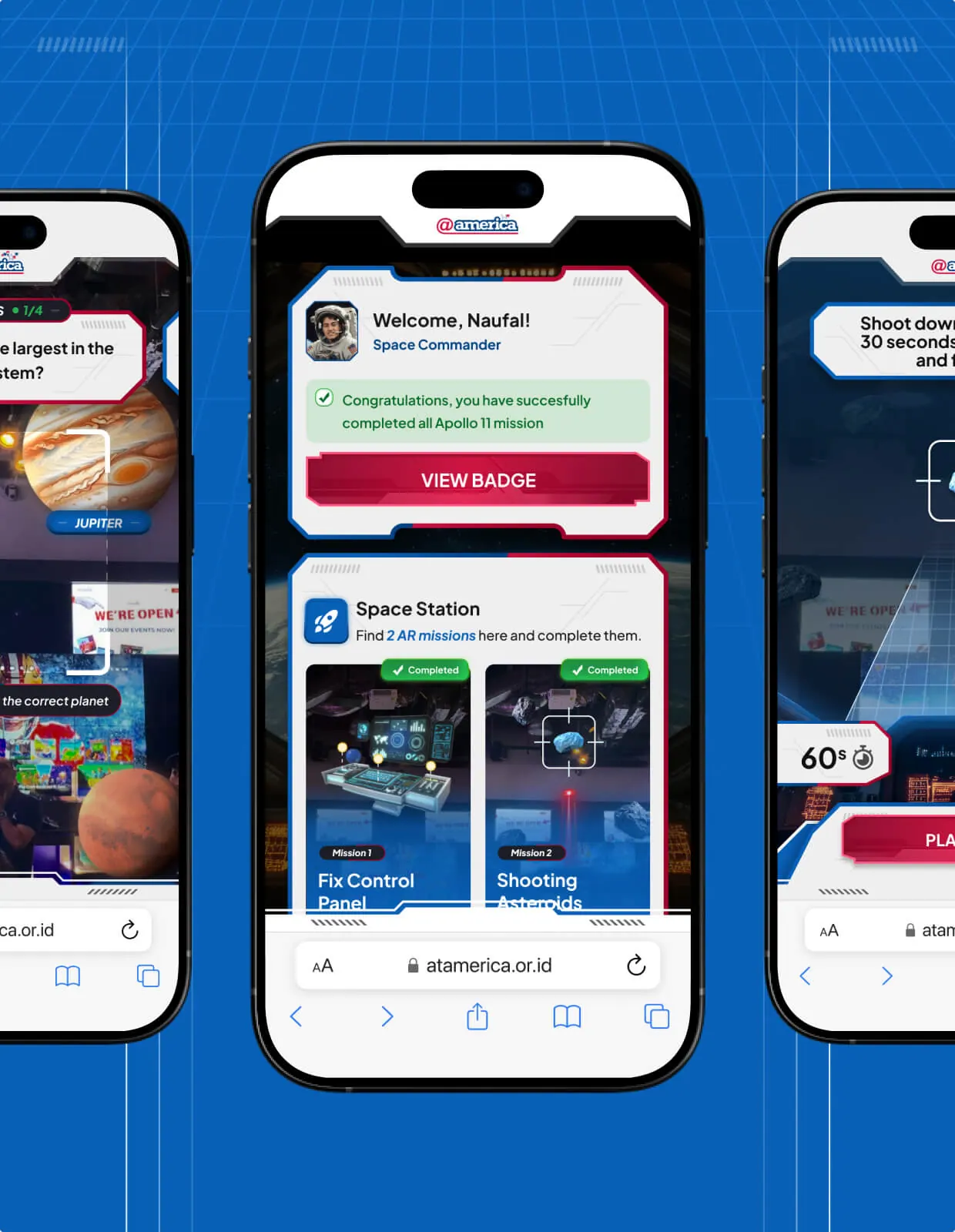 AR gamification at @america